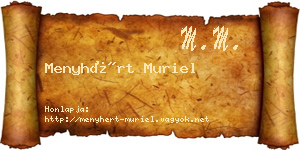 Menyhért Muriel névjegykártya